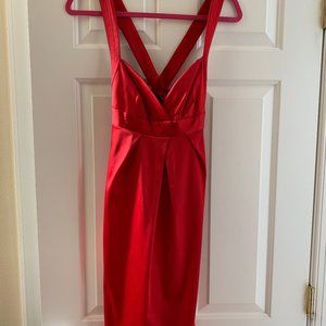 Laundry by Shelli Segal Red Dress Criss Cross Back